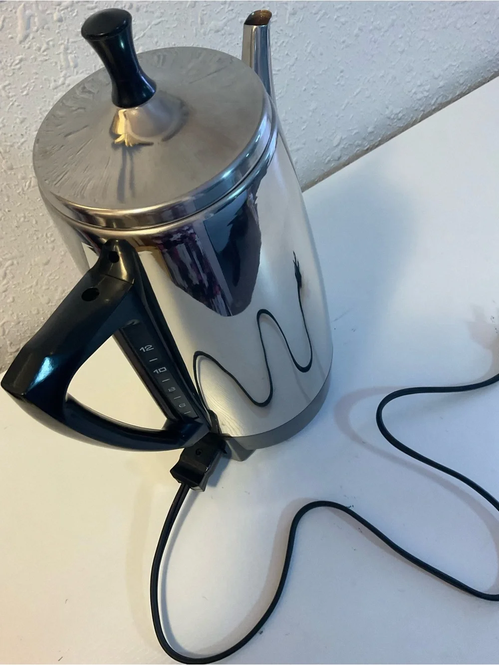 Vintage Presto Electric Percolator 12 Cup Stainless Steel Coffee Maker